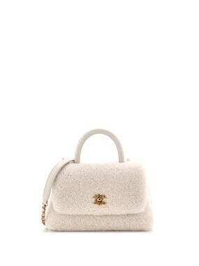 Chanel Coco Top Handle Bag Shearling #327266C34B
